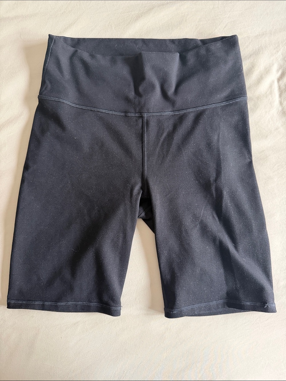 Fabletics Women's Black High-Rise Bike Shorts
